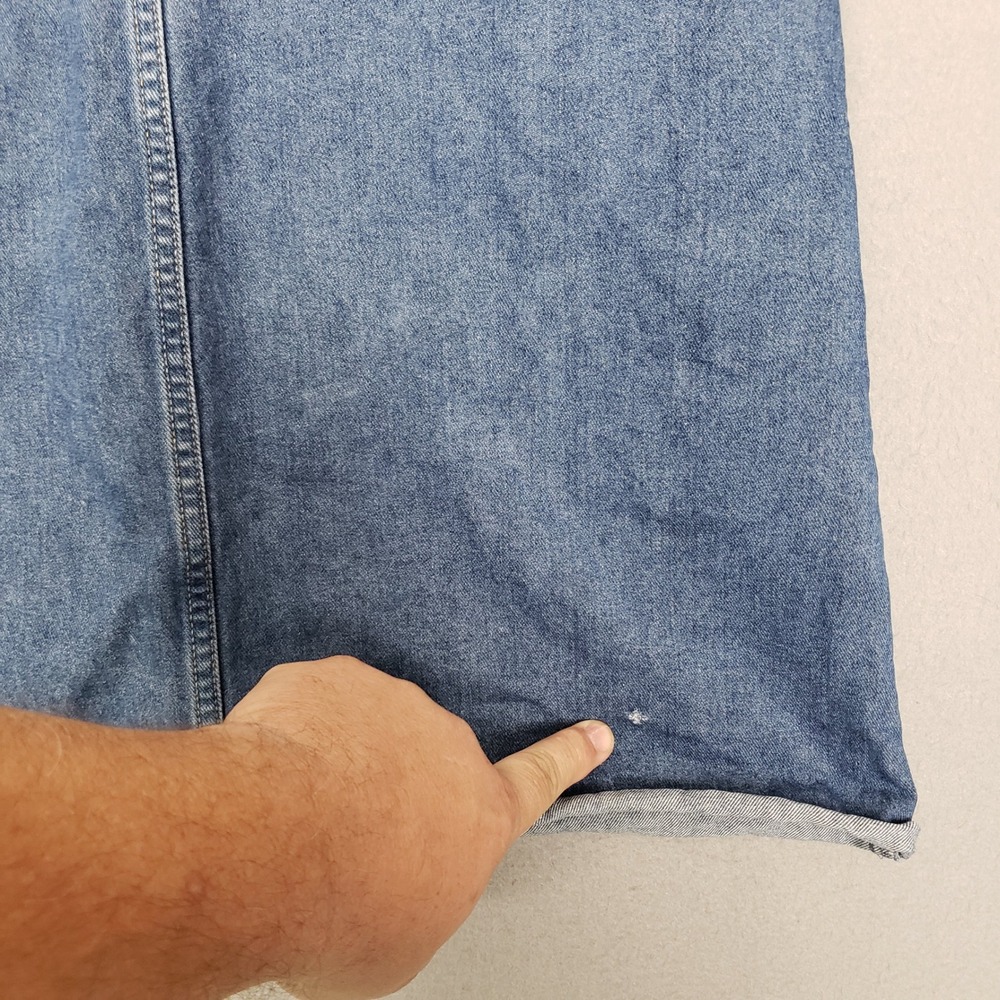 O'Stin Button Front Denim Mini Skirt Summer Festival Coastal European Size L - Picture 7 of 8